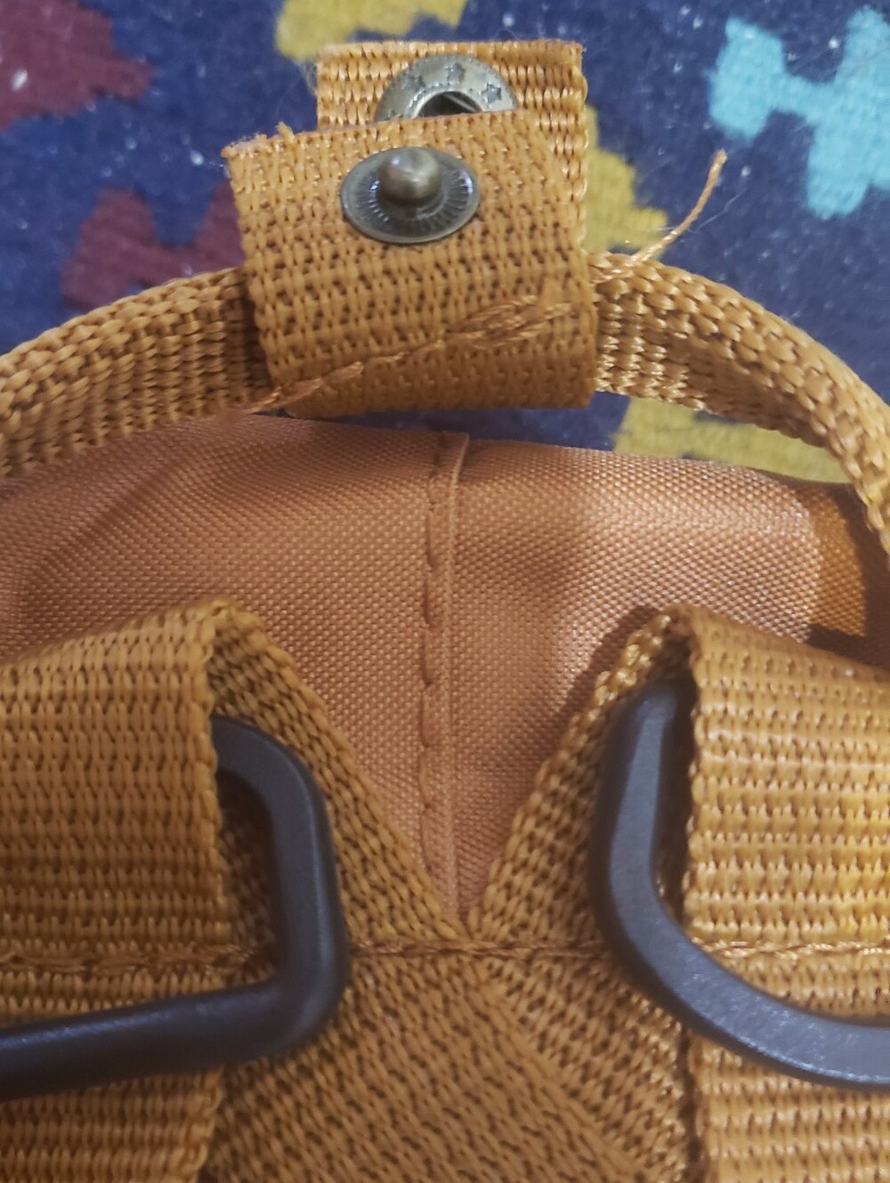 Mini FJall Raven Backpack In Mustard/ Rust - Picture 3 of 11